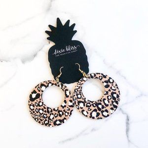 Dixie Bliss Catalina Leopard Hoops NWT